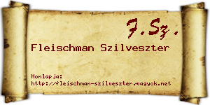 Fleischman Szilveszter névjegykártya